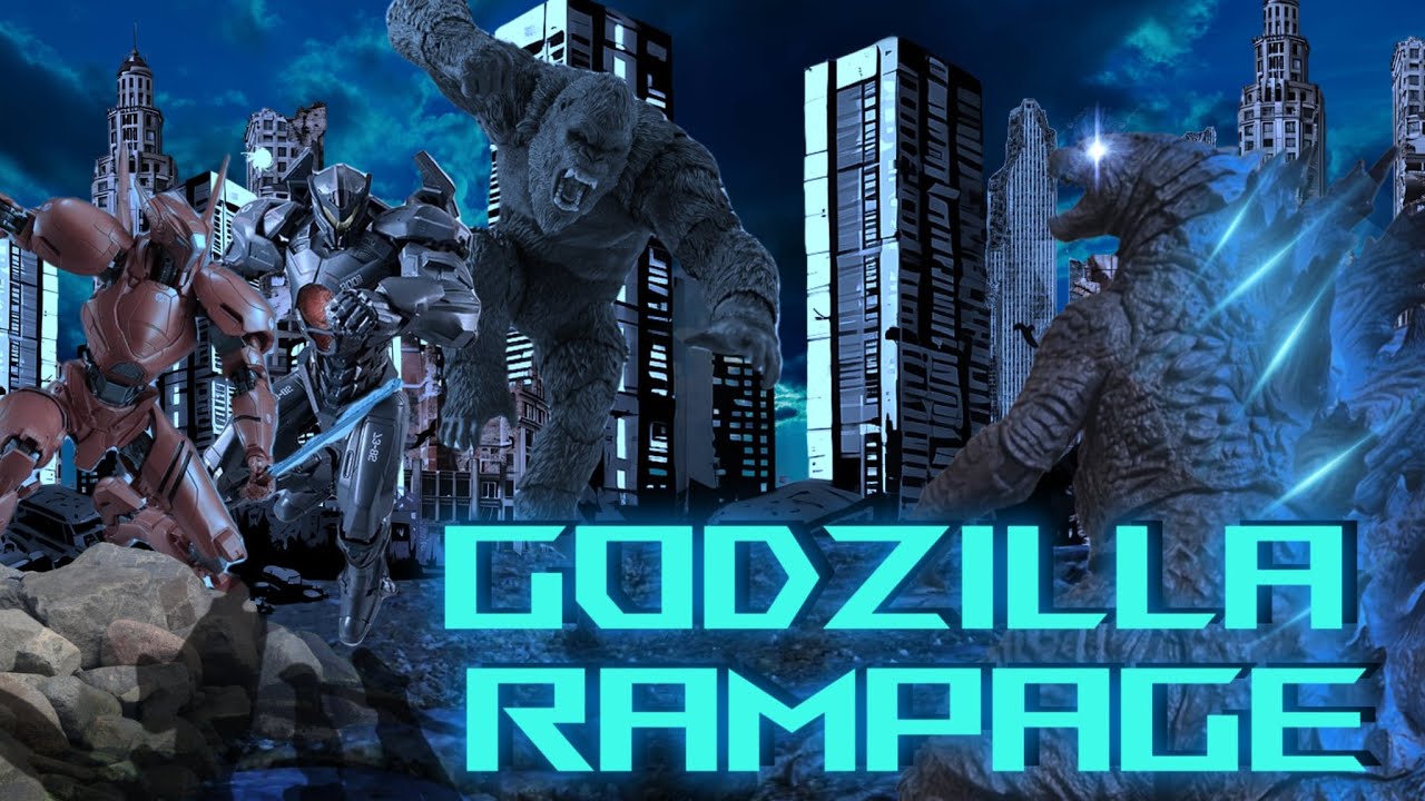 GBS stop motion battle Godzilla rampage