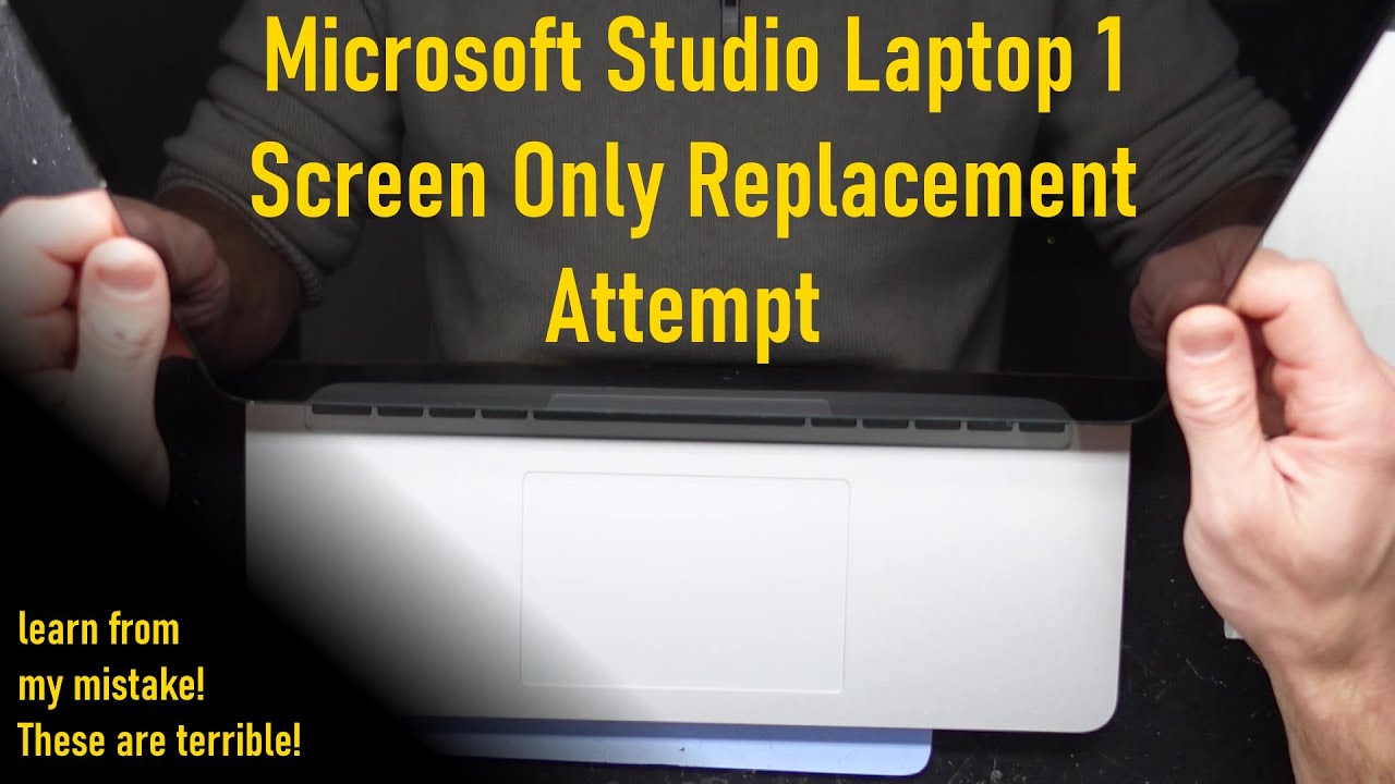 Попытка замены экрана на ноутбуке Microsoft Surface Studio 1964