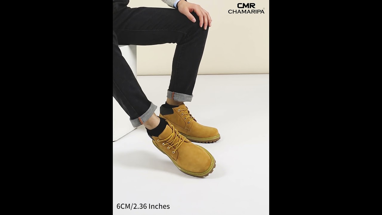 This is a pair of 2.36 inches height increasing shoes boots. Can you see that? 