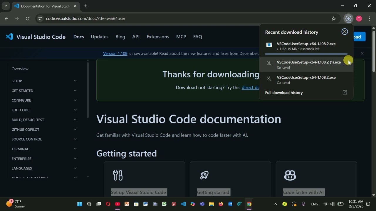 how can we download  visual studio code
