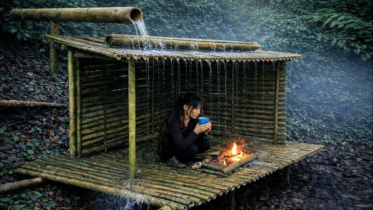 Surviving Alone in the Forest – A Water-Draining System Using Bamboo Roofs