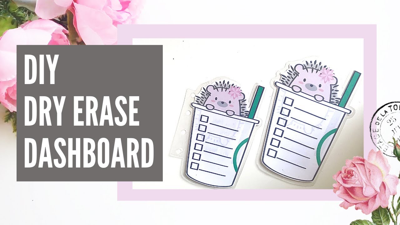 DIY DRY ERASE DASHBOARD I LAMINATED WITHOUT A LAMINATOR I Using Sharpie Permanent Marker