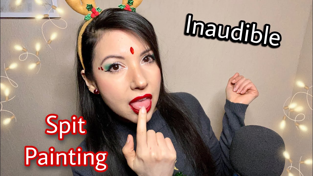 ASMR Spit Painting + Inaudible + Wet Mouth Sounds