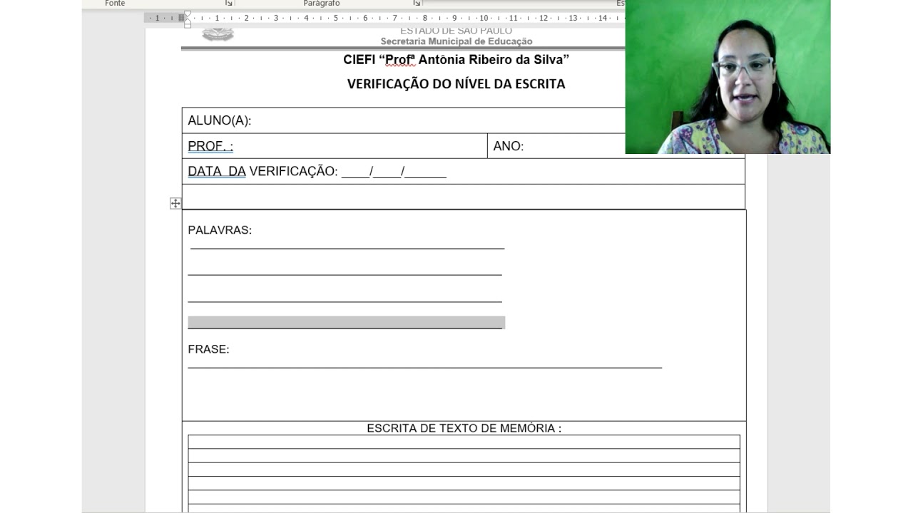 Verifica&ccedil;&atilde;o da escrita