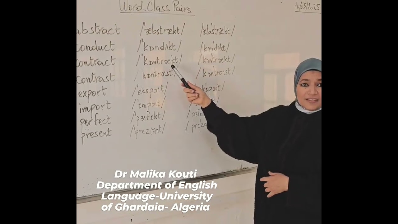 Word-Class Pairs @drmalikakouti8421 #Learn_English_with_Dr_Malika_Kouti