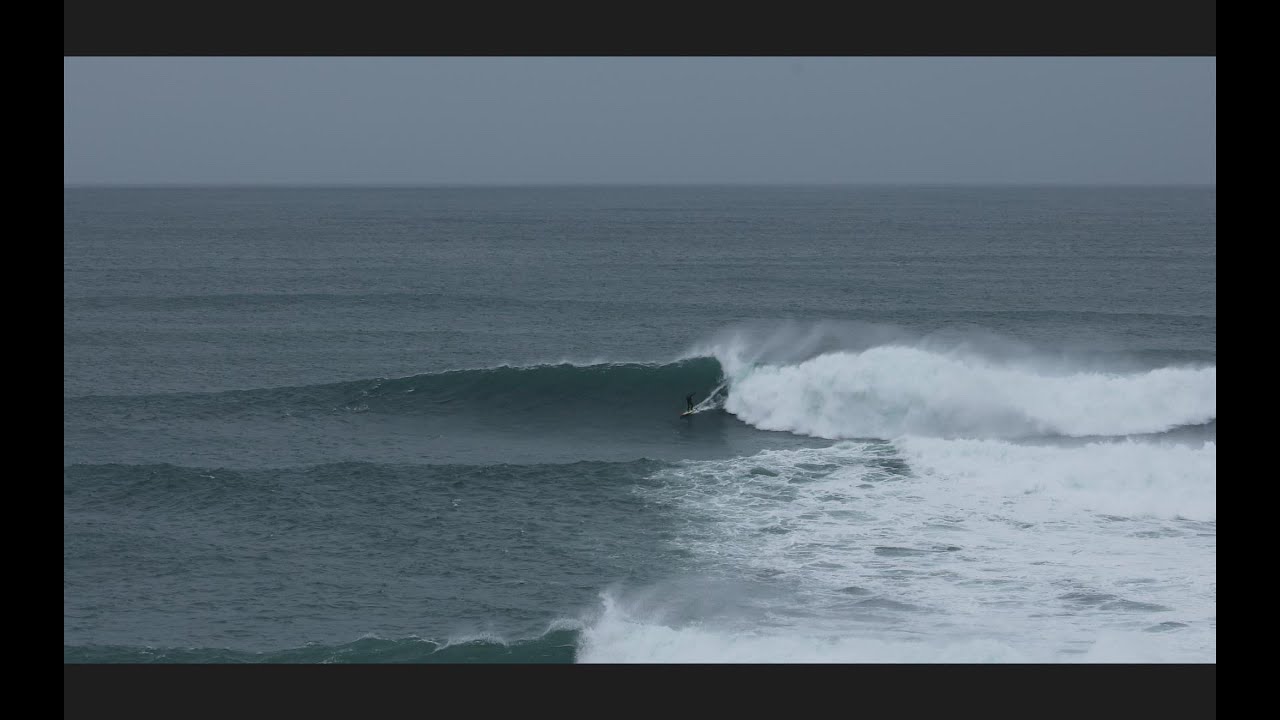 Big surf on Newquay's Cribbar. First solid pulse of swell for the winter '24 season