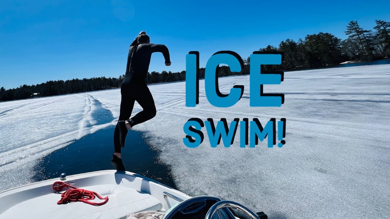 Купание в проруби и катание на лодках в озере Виннипесоки