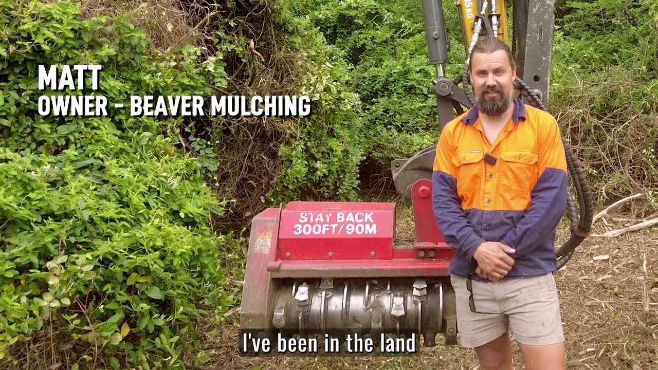 Fecon FMX36 Excavator Mulcher with Beaver Mulching