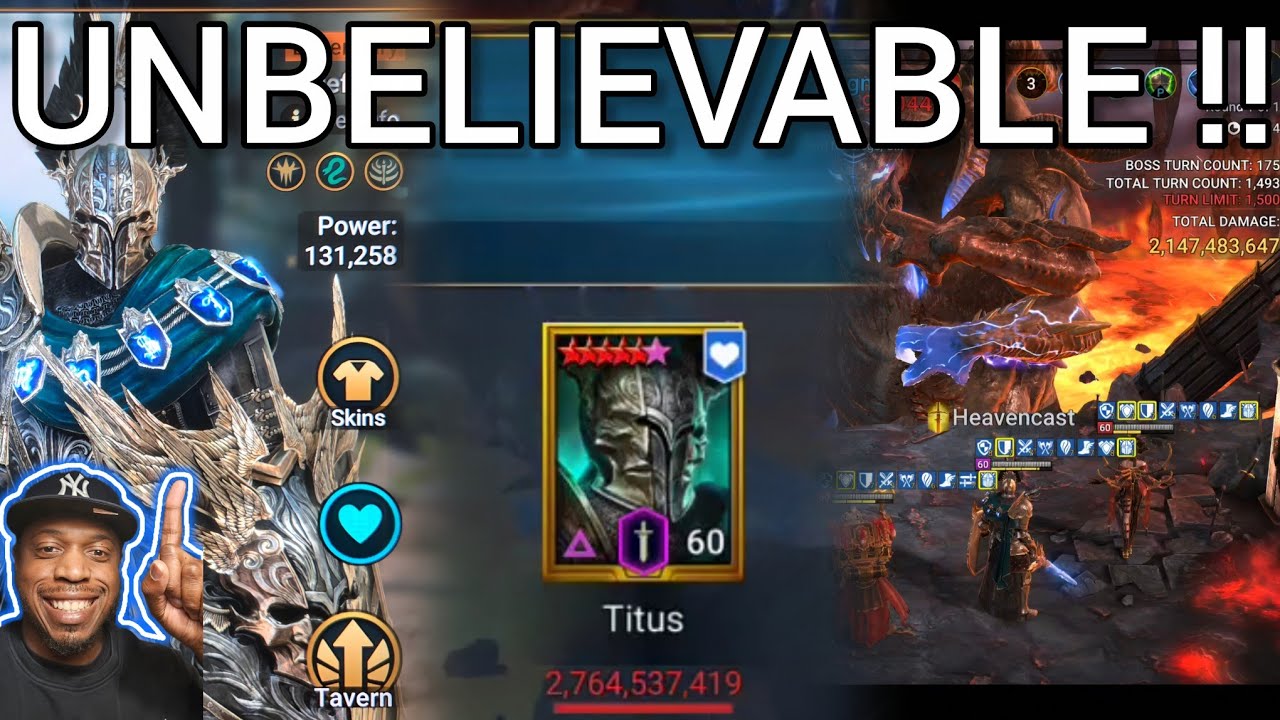TITUS CRAZY BUILD  BROKING CLAN BOSS NUMBERS Full guide!  Raid Shadow Legends