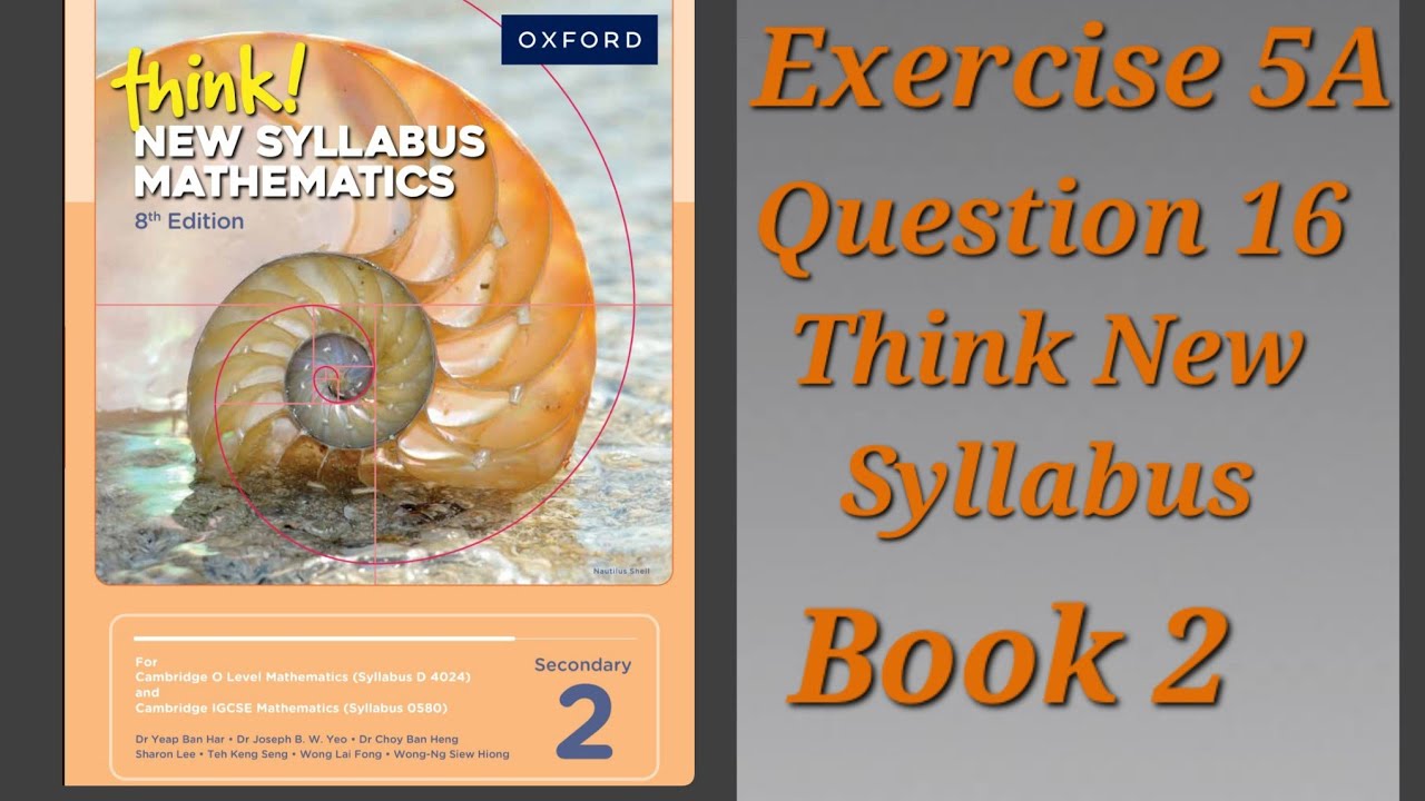 Exercise 5A (Number Pattern) Question 16 Think New Syllabus Mathematics 8Th Edition Book 2 Oxford