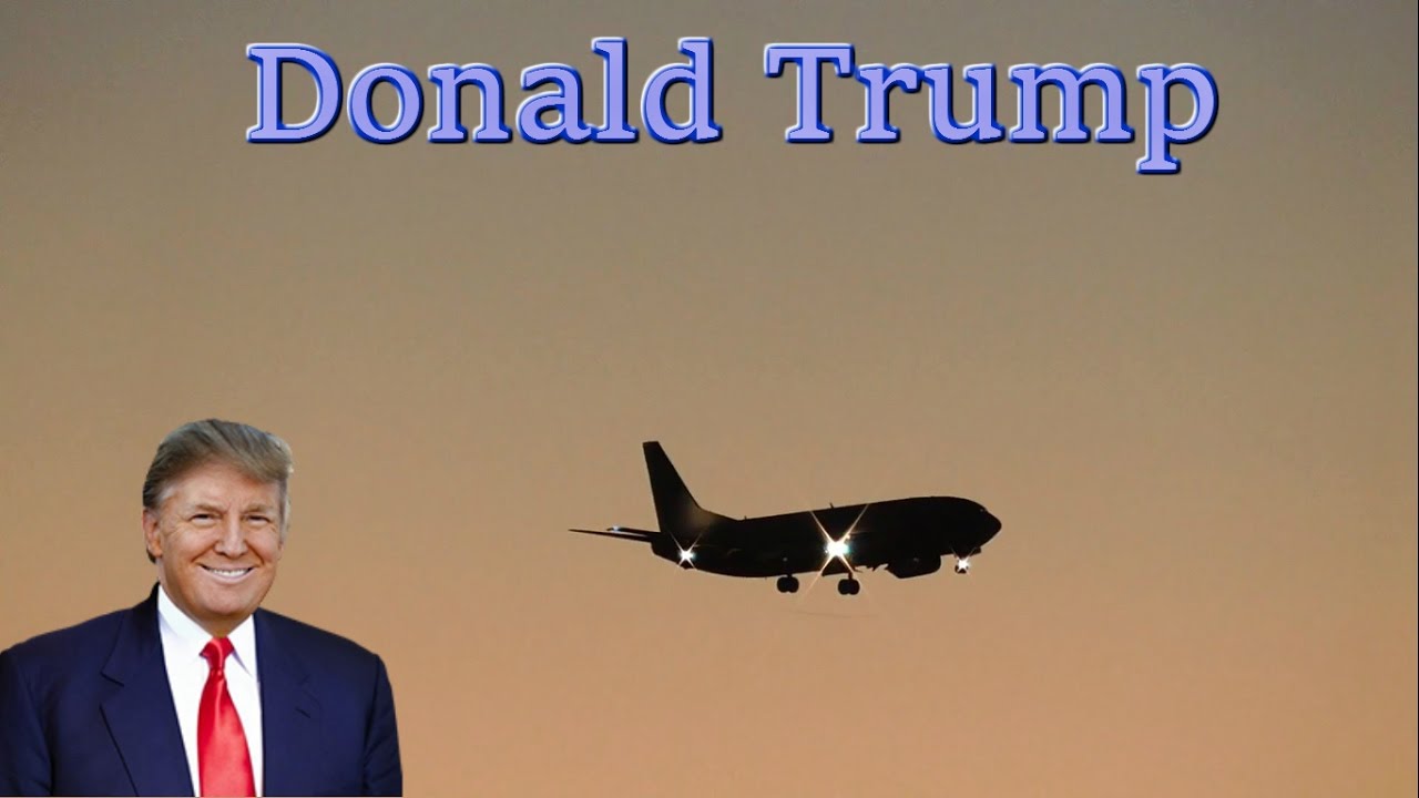 Donald Trump Jet Arriving For Last Minute Rally