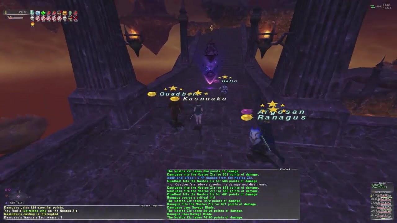 FFXI Odyssey C Segment farming with the crew #bard #corsair #warriror #scholar