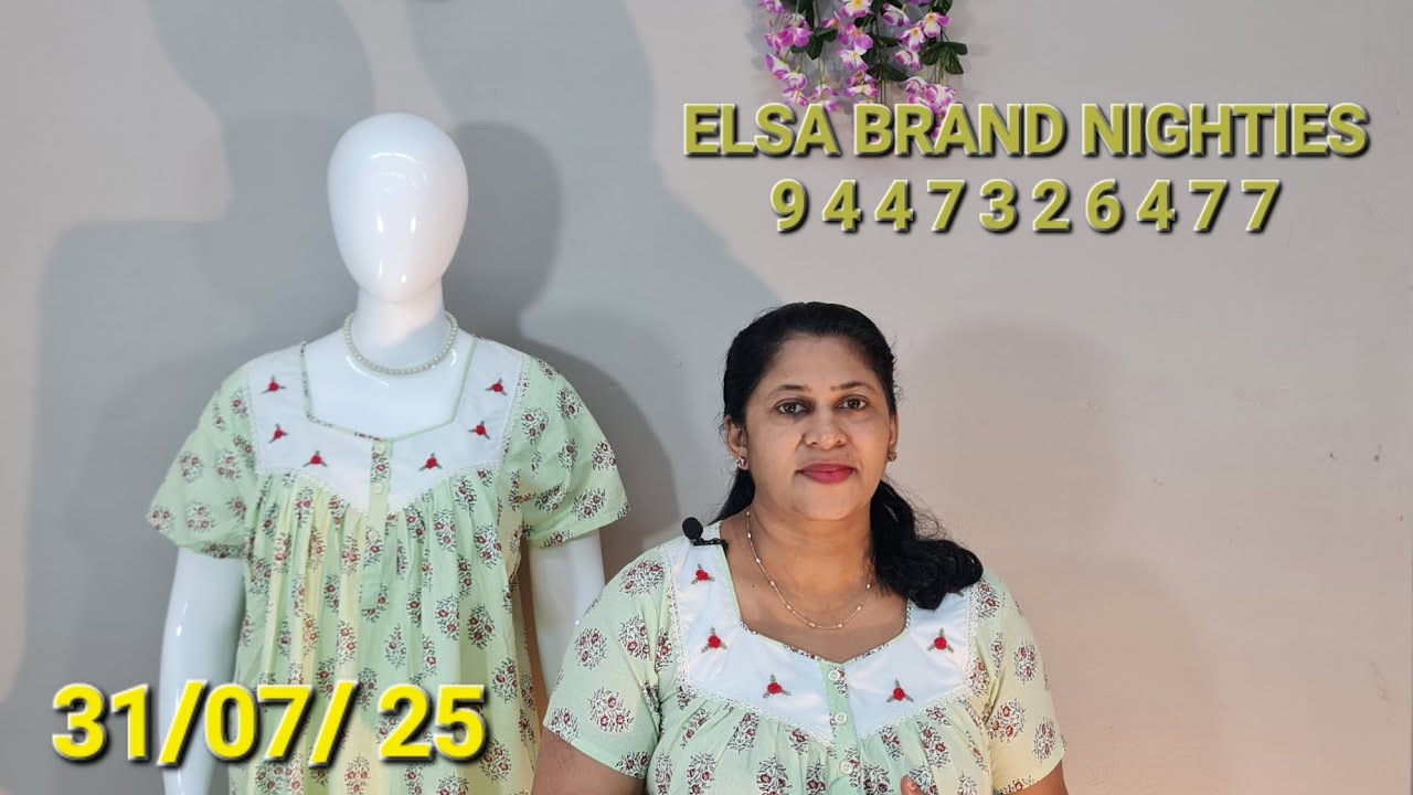 ELSA BRAND XL PLEATED NIGHTIES  / FOR BOOKING...9 4 4 7 3 2 6 4 7 7  @ ELSA FASHIONS. 