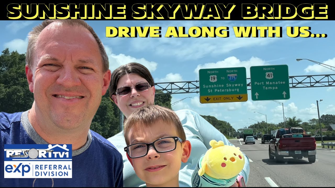 SUNSHINE SKYWAY BRIDGE DRIVE | FAMILY VLOG | Bradenton to St. Petersburg, FLORIDA