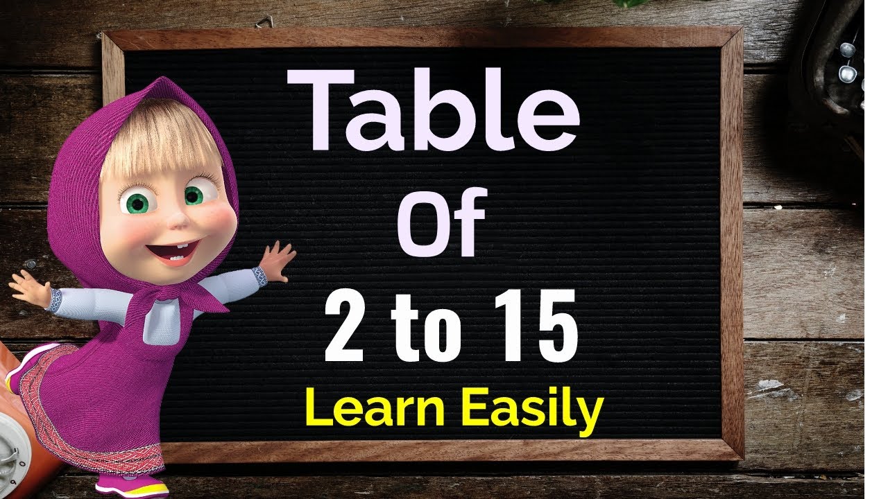 Learn Multiplication Table of 2 to 15, Math&rsquo;s Table, Table 2 to 15, 2 se 15 ka pahada