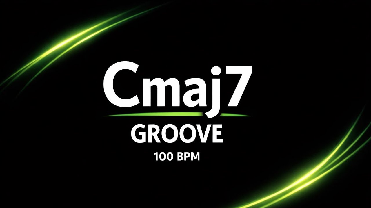 Cmaj7 Groove - 100 BPM | Smooth Funk Backing Track for Guitar