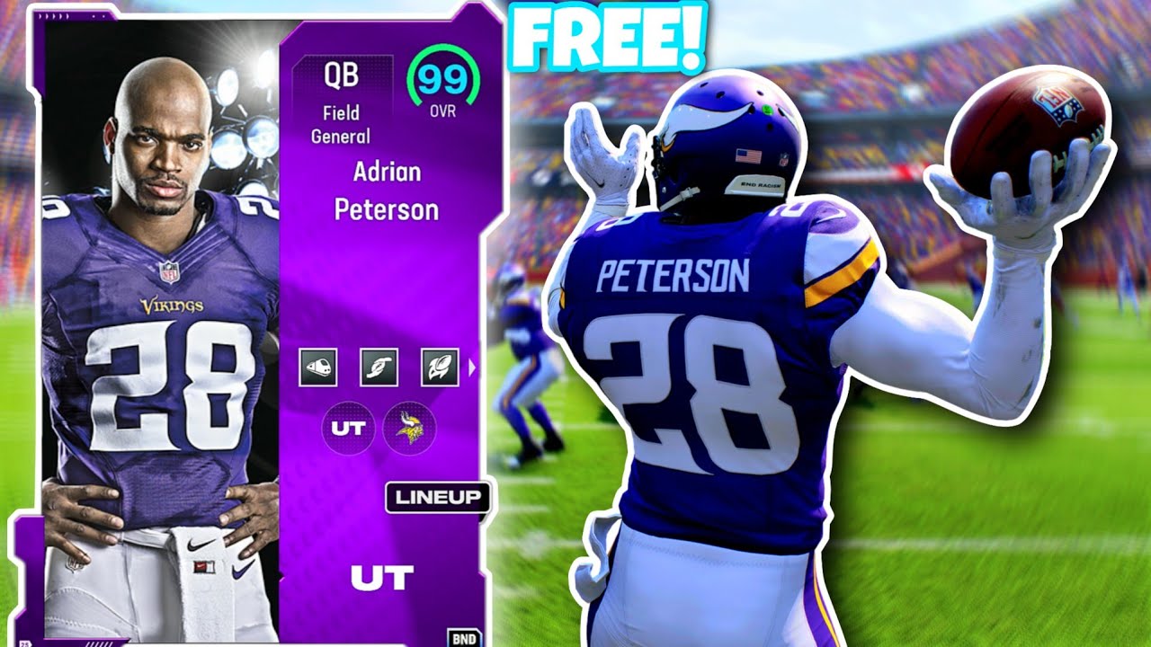*FREE* 99 ADRIAN PETERSON QB is the BEST CARD in Madden 25! FREE Adrian Peterson QB!