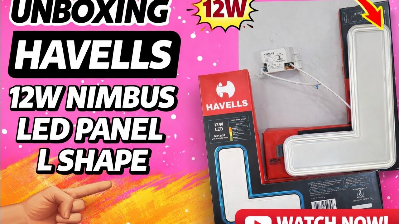 Unboxing of Havells 12w Nimbus L shape LED Panel #havells #havellsindia #unboxing #electronics 