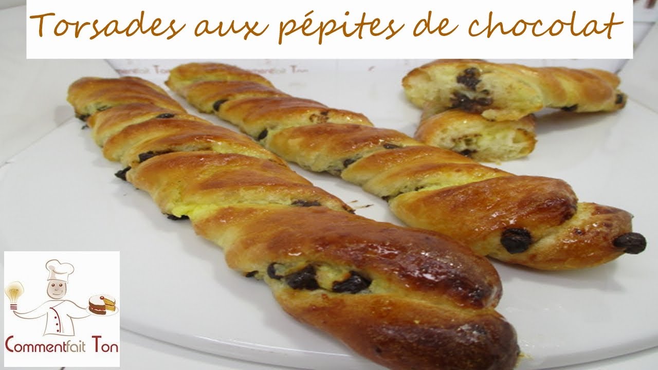 Torsades aux pépites de chocolat  -  Un délice
