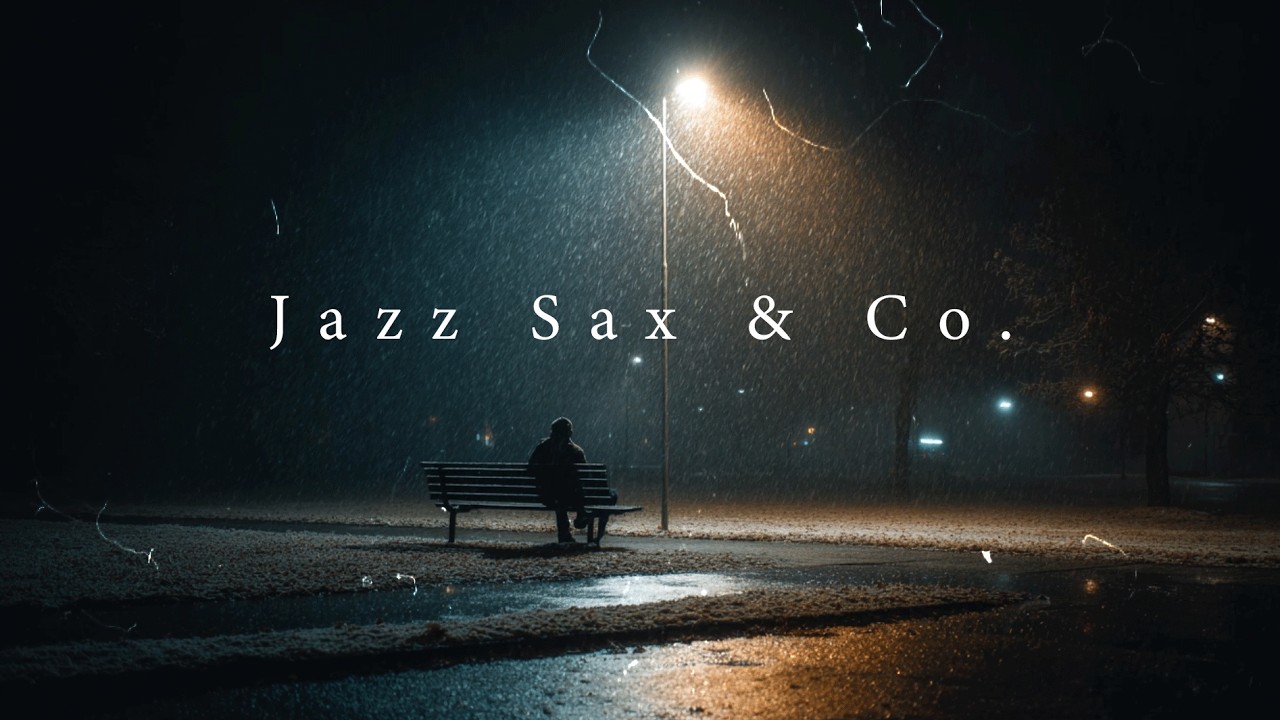 Alone on a Bench Under the Rain | 3 Hours of Late Night Jazz Sax — Night Sax Lounge
