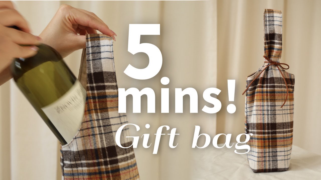 DIY Bottle Bag Tutorial with Pattern!ㅣBeginners Sewing Project(OJBG0003)