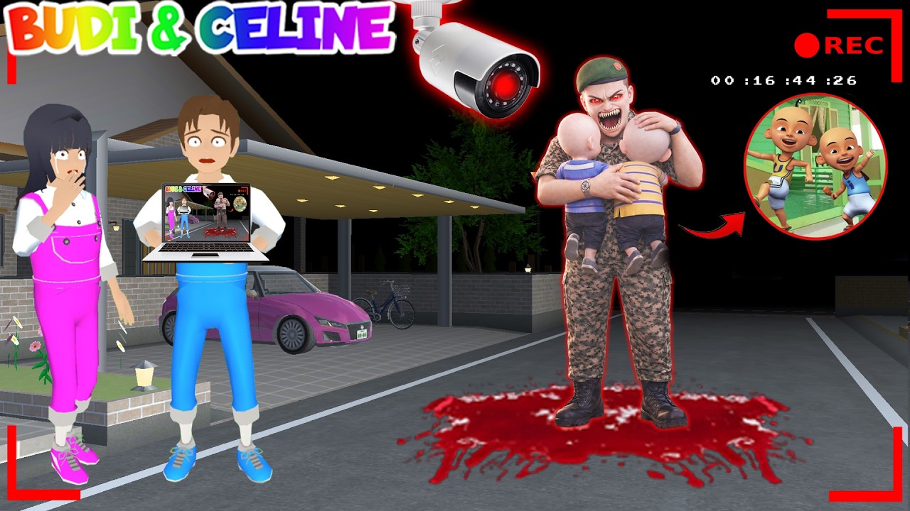 Yuta Mio Panik CCTV Merekam Hantu Ayah Upin Ipin Mengerikan Di Depan Rumah😱| Sakura School Simulator