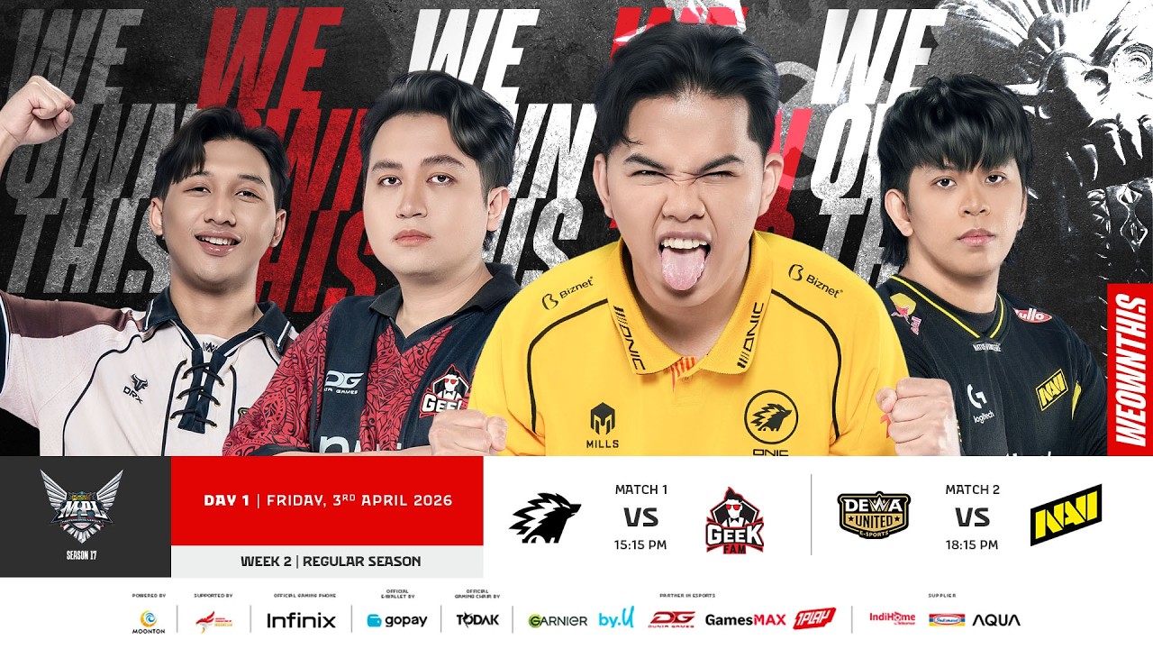 🔴 LIVE | MPL ID S17 | Regular Season Day 1 Week 2 | English