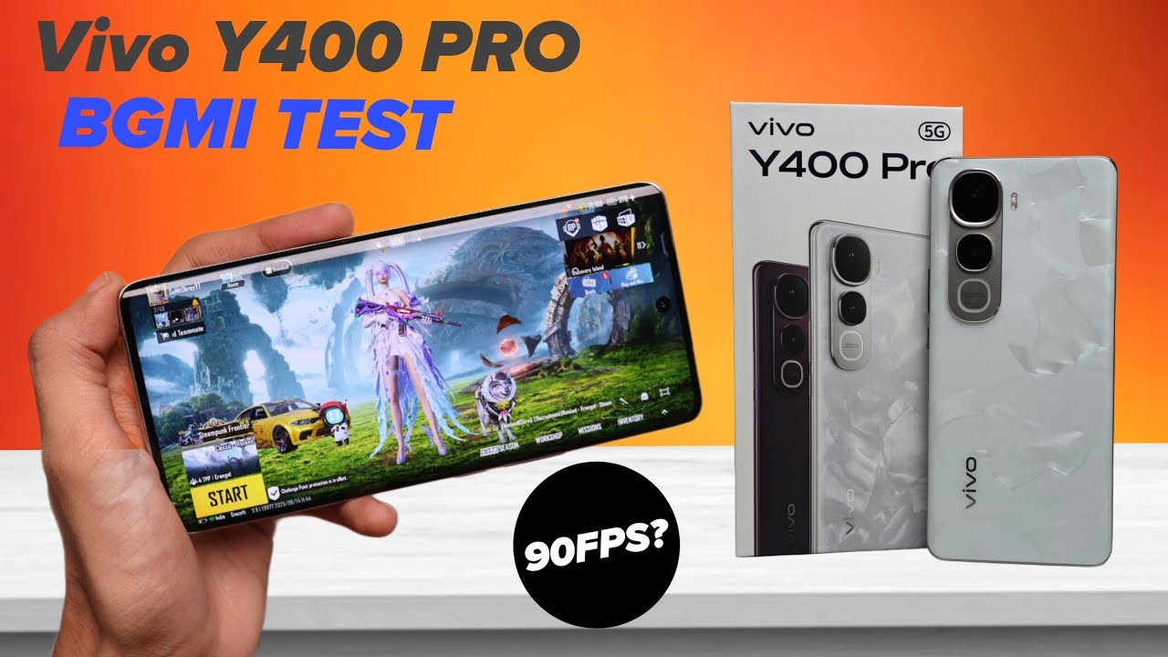 vivo Y400 Pro BGMI Test - vivo Y400 Pro 5G Pubg Test With FPS Meter!