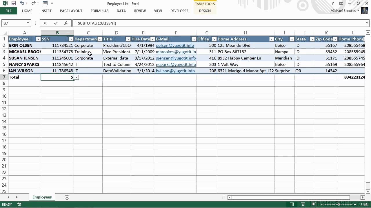 Microsoft Excel for Business Tutorial | Managing Customers, Vendors, and Employees - Part 1