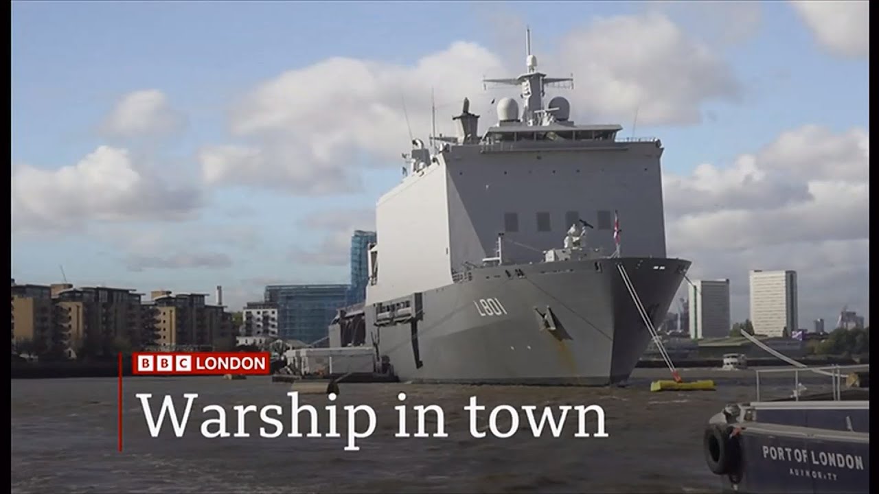 Dutch warship - part of NATO visits River Thames in London (UK) 24/Oct/2025