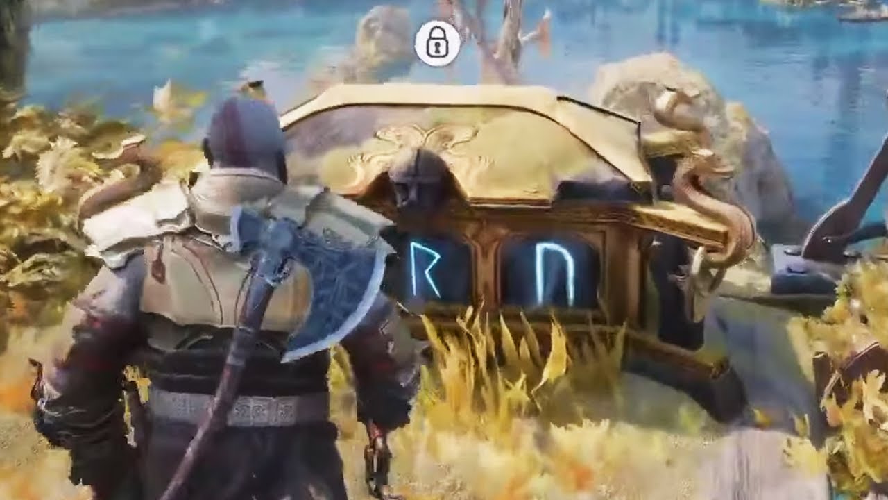God of War Ragnarok Radsvinn's Rig - Chest Runes 3/3 - Mining Rigs Shut Down Hidden Region