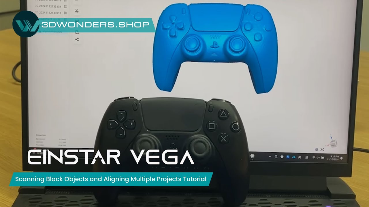 Einstar Vega - Scanning Black Objects and Aligning Multiple Projects Tutorial