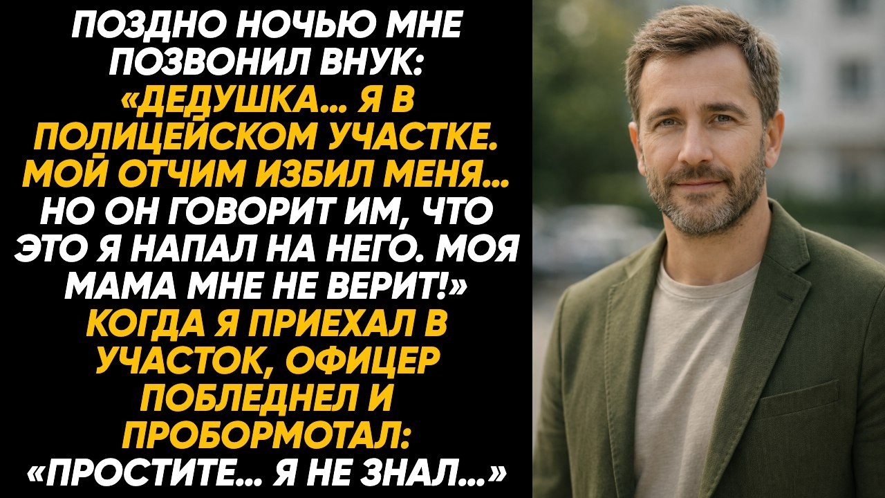 Внук позвонил из полиции, плача: «Я боюсь отчима…» Так началась эта реальная история той ночью нам!!
