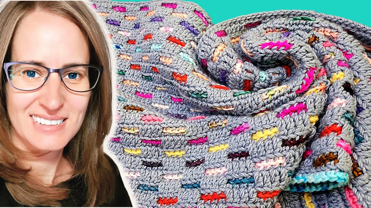 EASY Mosaic crochet, you must see this! #crochetmosaic #freecrochetpattern