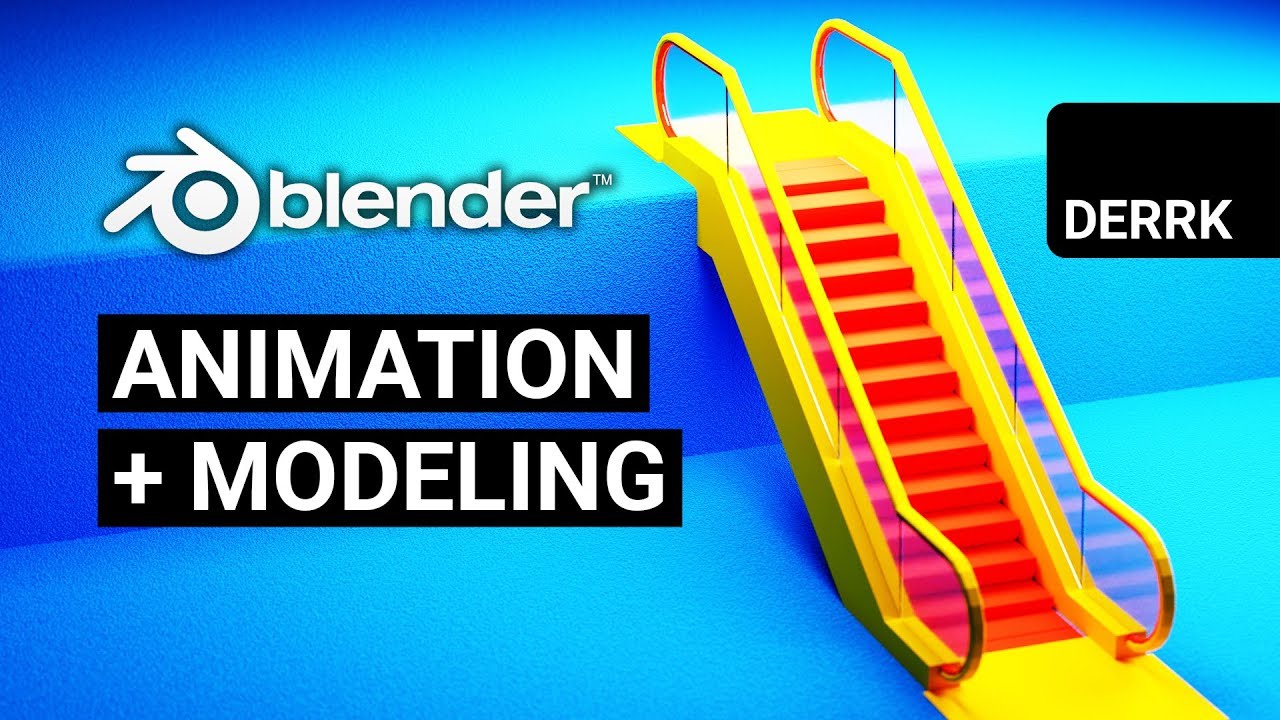 Анимация и моделирование в Blender 2.8: Эскалатор