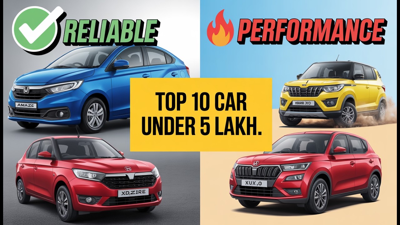 Best Cars Under 5 Lakh in India 2026 : Safety vs. Reliability vs. Performance