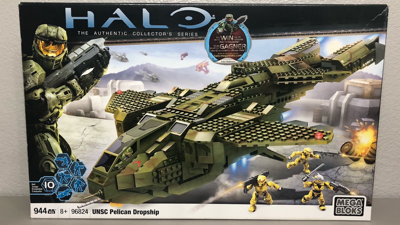 Halo Mega Bloks UNSC Pelican Dropship set Review 96824