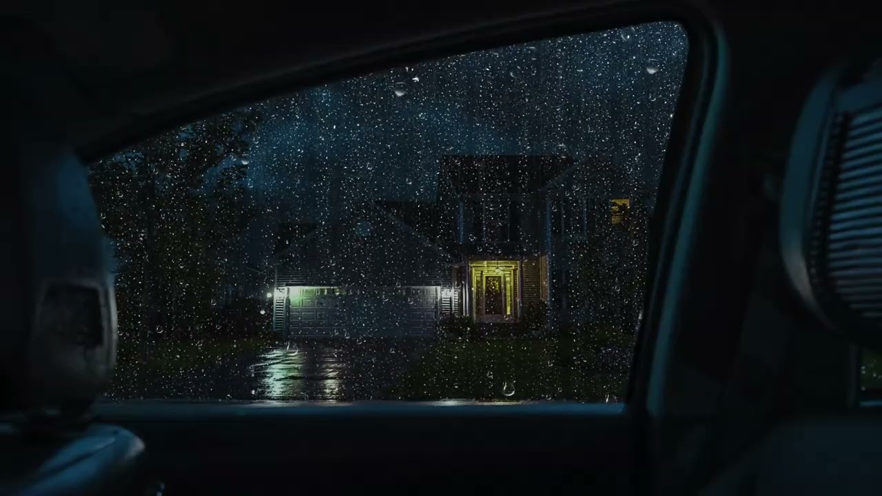 Heavy Rain at Night to Calm Overthinking – Deep Sleep Sounds, Relaxing Study Ambience, Stress Relief