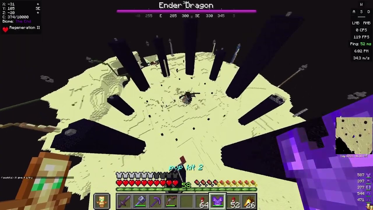 1 shotting ender dragon