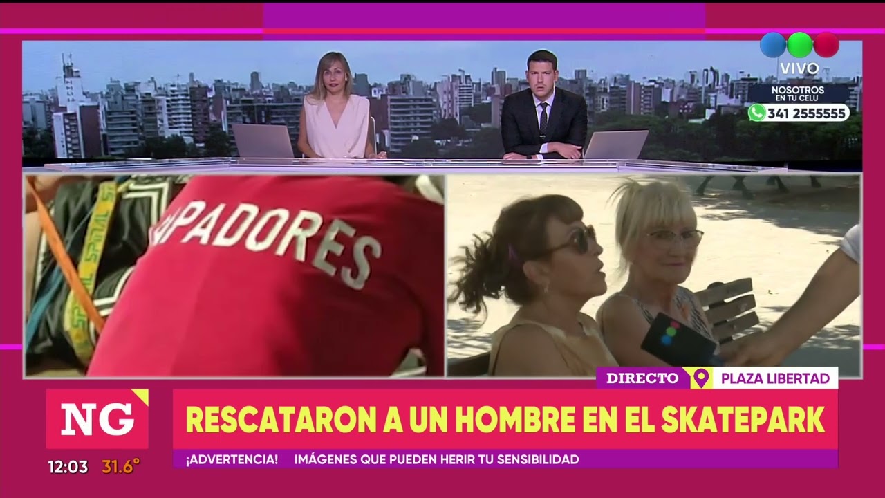 Rescataron a un hombre en el Skatepark ► TELEFE ROSARIO