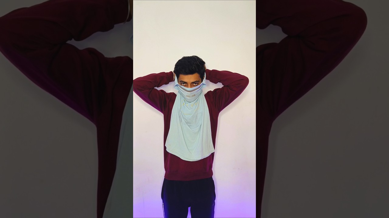 👕 Turn an Old T-Shirt into a Stylish Scarf in 30 Seconds! 🧕| #lifehacks #clothinghacks #scarf #diy