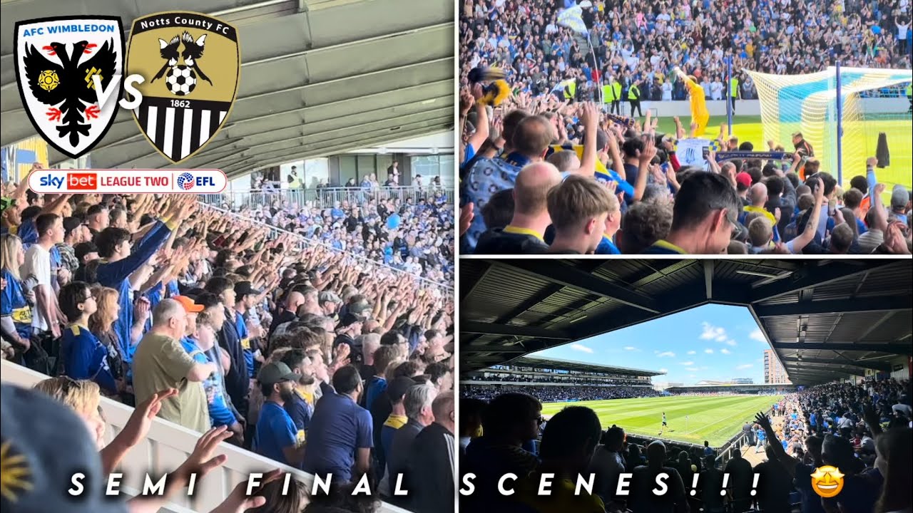 PITCH INVADERS and INSANE ATMOSPHERE as DONS WIN SEMI FINAL! | AFC Wimbledon Vs Notts County *VLOG*
