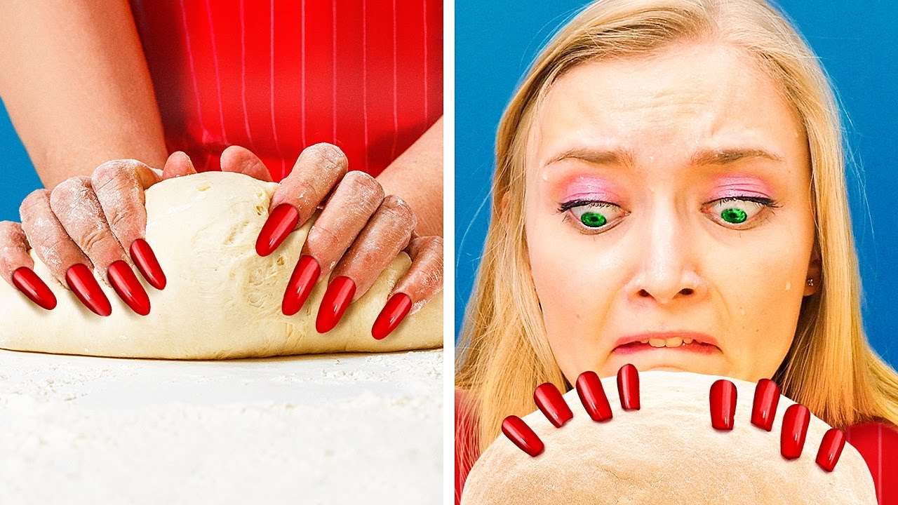 DIVERTIDOS PROBLEMAS DE GAROTAS COM UNHAS COMPRIDAS || MOMENTOS RELACIONÁVEIS, TRUQUES E PEGADINHAS