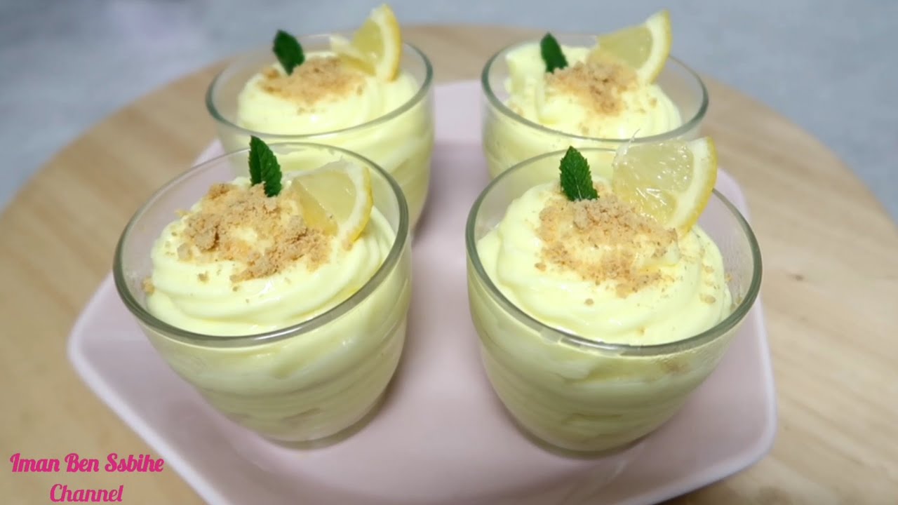 بحامضة واحدة🍋و نصف لتر حليب حضري ألذ تحلية الليمون المنعشة و اللذيذة إيمان بنصبيح