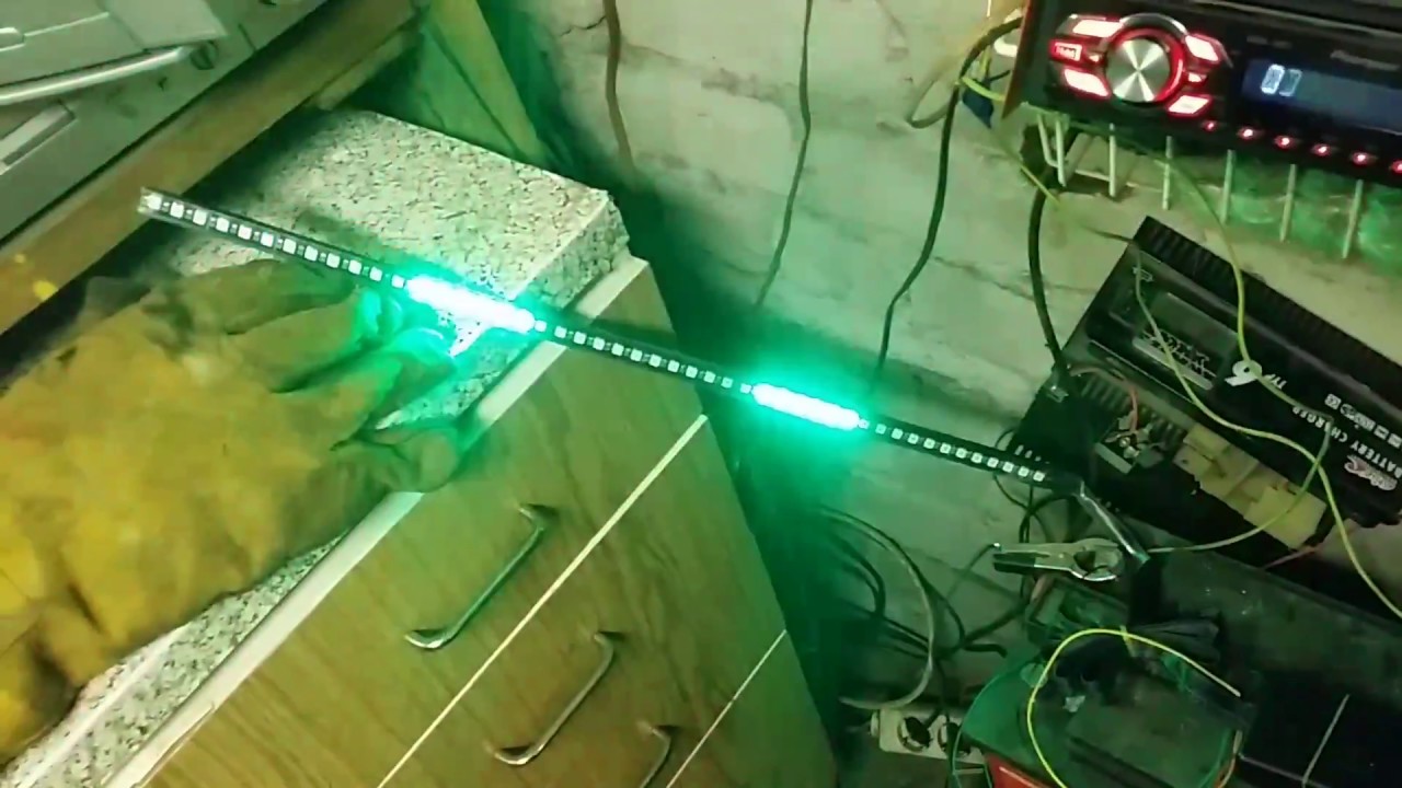 12 Dollar Knight Rider scanner remote strobe light strip (LED RGB), subscribe for more videos!