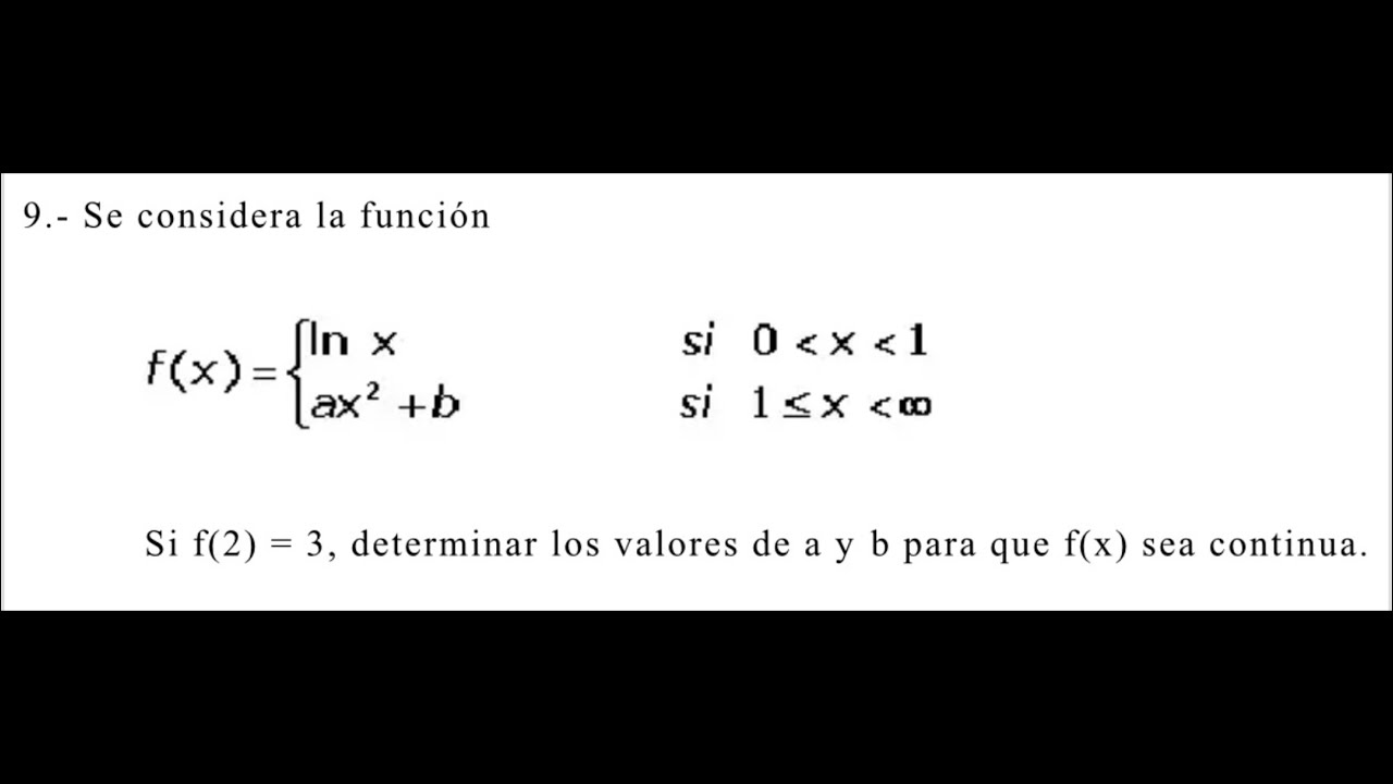EJERCICIO DE LÍMITES Y CONTINUIDAD