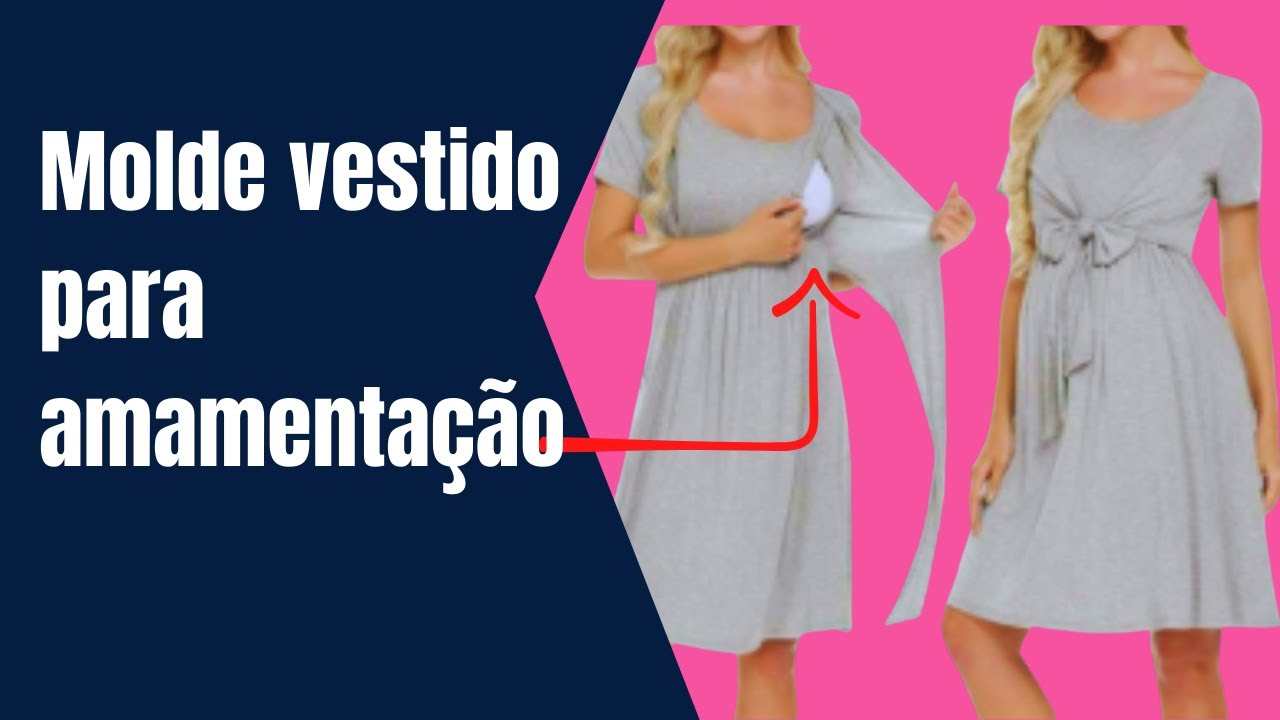 Vestido para amamentação molde passo a passo/Gláds Bandas, Costurandopano.com
