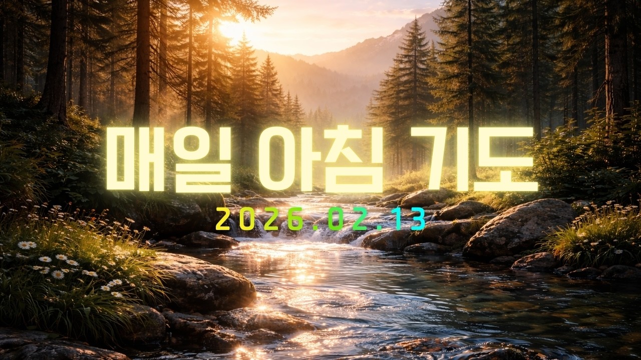 금요일 아침기도 | 새 힘을 주시는 하나님 | 오늘도 반드시 은혜가 있습니다 | 2026.0213 아침 기도