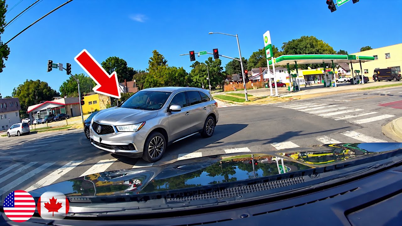 ONE RED LIGHT RUNNER HITS THREE CARS - 1057 | Driving Fails