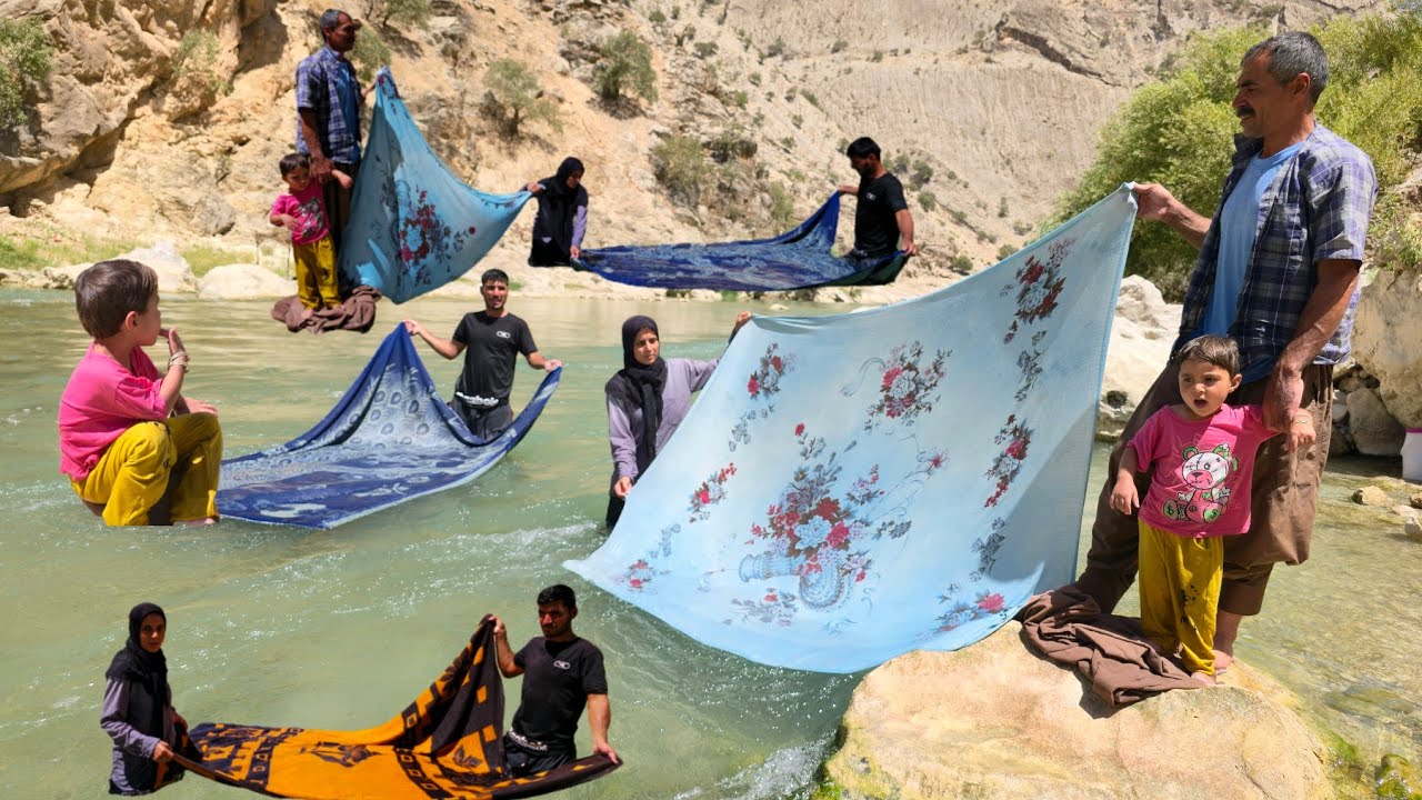 Кочевая жизнь в Иране🌊🏖: Кочевое путешествие к реке 🌊 | Традиции кочевой семьи🏖💖